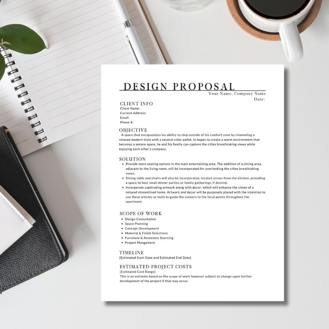 Design Proposal Digital Download